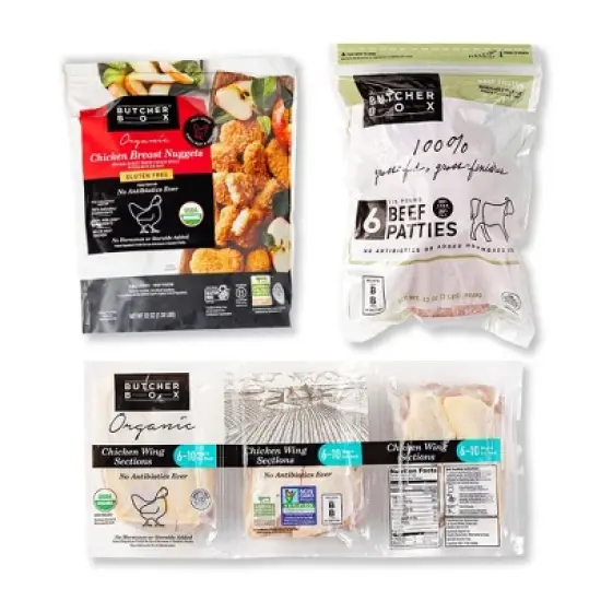 ButcherBox - Family Favorites Box Chicken Nuggets, Chicken Wings, Beef Burgers - Frozen - 6.36 lbs image {15}