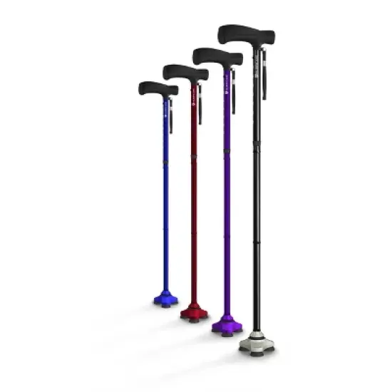 Drive Medical HurryCane Freedom Edition Folding Cane with T Handle, Black image {7}