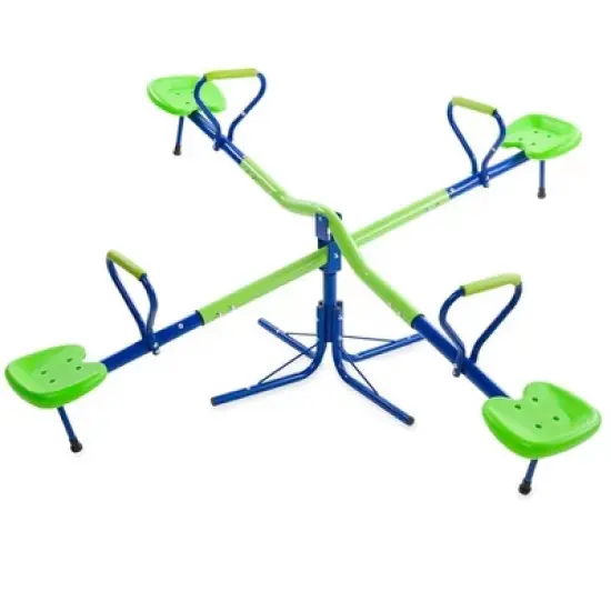 HearthSong Quad-Seat Teeter Totter Spinning Seesaw for Multiple Kids' Active Play image {7}