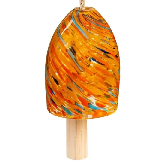 Evergreen 8"H Yellow Swirl Chime image {2}