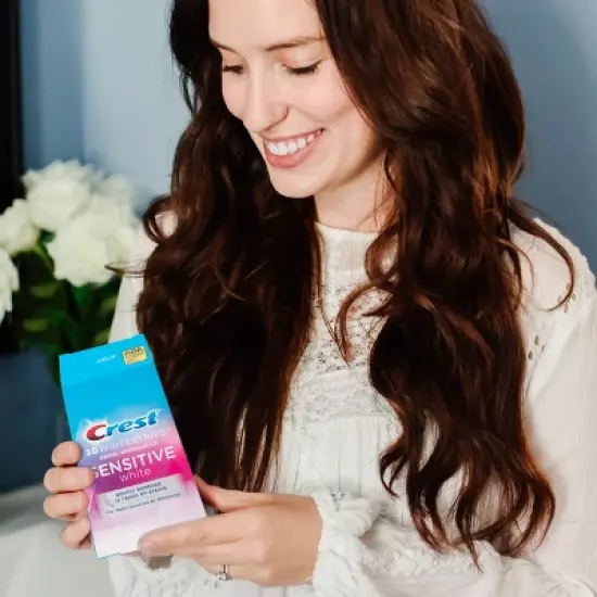 Crest 3D Whitestrips Sensitive White Teeth At-Home Whitening Kit - 14ct image {3}