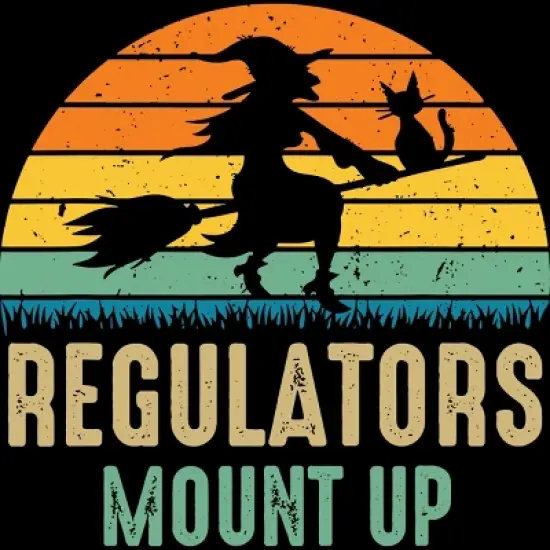 Women's Design By Humans Regulators Mount Up Halloween Witch By RedBirdLS Racerback Tank Top image {1}