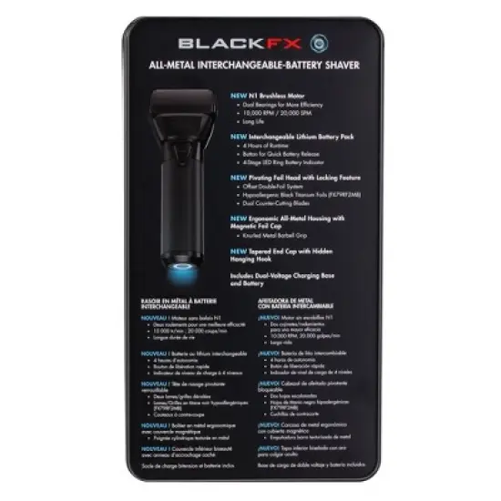 BaBylissPRO FXONE BLACKFX Double-Foil Shaver image {3}