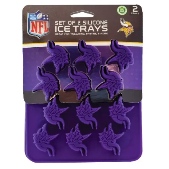 MasterPieces FanPans 2-Pack Team Ice Cube Trays - NFL Minnesota Vikings image {1}