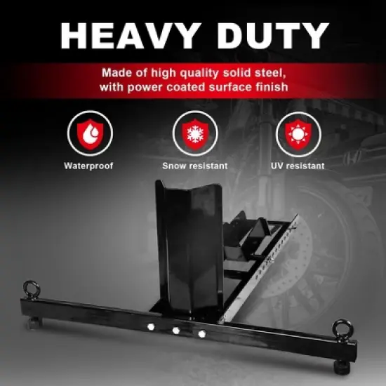 Adjustable Motorcycle Wheel Chock Stand Heavy Duty 1800lb Weight Capacity, Stand Steel Construction Motorcycle Stand Holder for 15"-22" Wheels image {3}