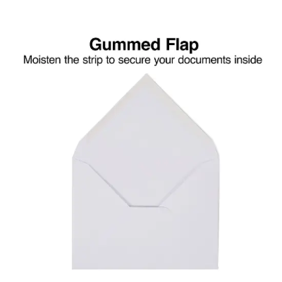 Staples Gummed Invitation Envelopes 5 3/4" x 4 3/8" White 250/Box (266767N) image {1}