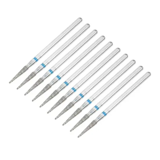 Unique Bargains Emery Nail Drill Bits Set for Acrylic Nails 3/32 Inch Nail Art Tools 44.2mm Length Blue 10Pcs image {4}