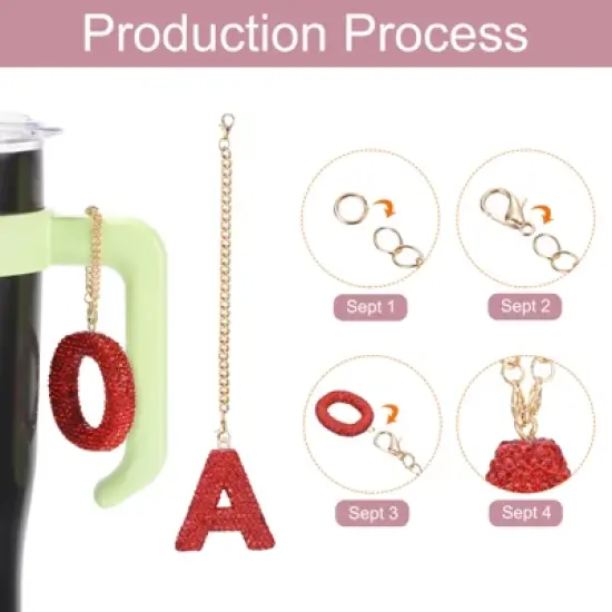 Unique Bargains Letter Hanging Ornaments for Cup Bling Car Letter Charm image {2}