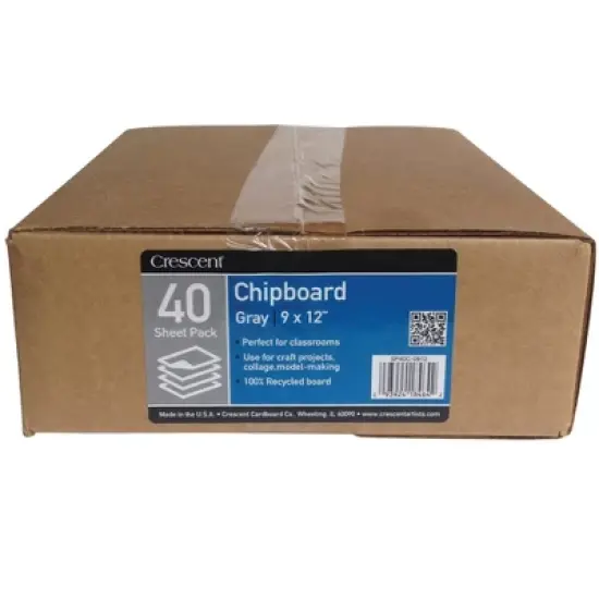 Crescent Mounting Chipboard, 9 x 12 Inches, Gray, Pack of 40 image {1}