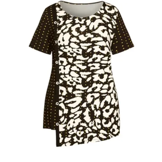 Women's Plus Size Jules Spliced Tunic - animal dot | ZIM & ZOE image {2}