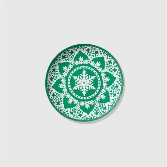 Jolly Snowflake Small Plates (10 Per Pack) image {4}