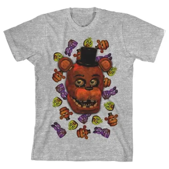 Five Nights at Freddy's Big Face Gray Short Sleeve Tee Shirt image {2}