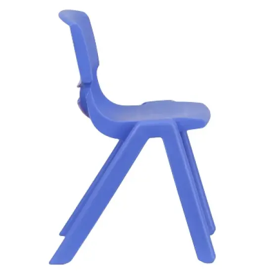 Emma and Oliver 4 Pack Plastic Stackable K-2 School Chair with 13.25"H Seat image {7}