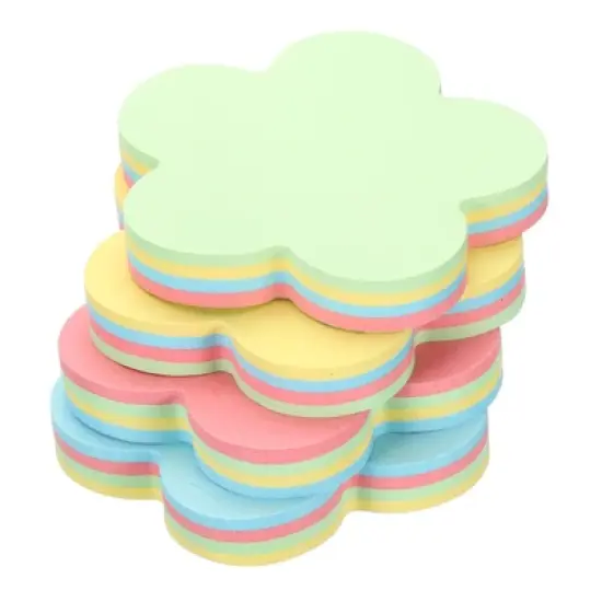 Unique Bargains Flower Shape Bright Colorful Sticky Notes 100 Sheets/Pad image {5}