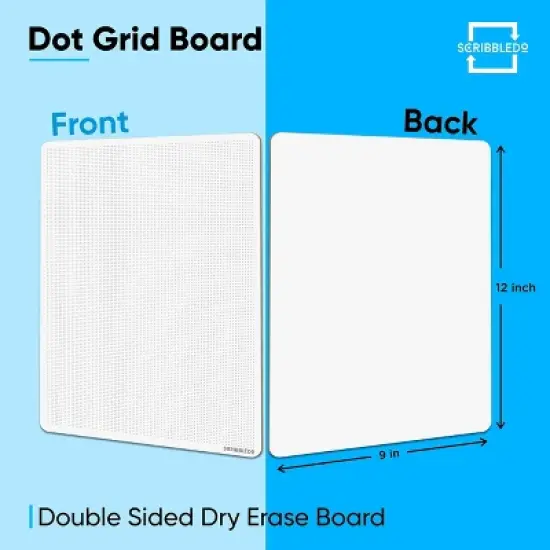 SCRIBBLEDO Dotted Grid 9&rdquo;x12&rdquo; Dry Erase Board image {7}