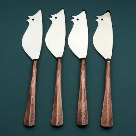 Inox Artisans Copper Ridge Ratoncito Cheese Spreader/Knife 4 Pc. Set image {2}