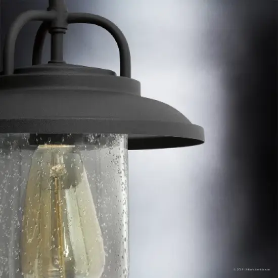 Urban Ambiance Luxury Modern Farmhouse Farmhouse Outdoor Pendant Light,  12-5/8" x 10",  Black Finish, UHP1141 image {3}