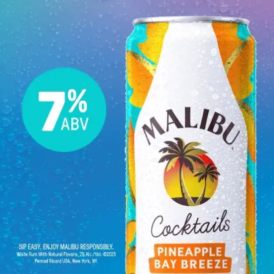 Malibu Pineapple Bay Breeze - 4pk/355ml Cans image {5}