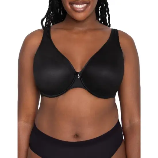 Curvy Couture Women's Sheer Mesh Plunge T-shirt Bra image {7}