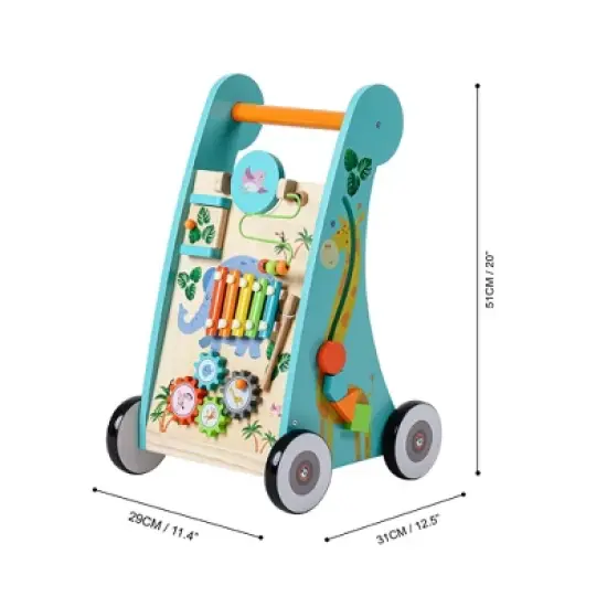 Teamson Kids Wooden Activity Walker Educational Play Musical Walk Toy PS-T0008 image {3}