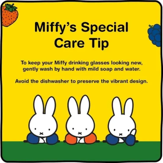 Dragon Glassware | Miffy 16 oz Strawberry Drinking Glasses Set of 2 image {7}