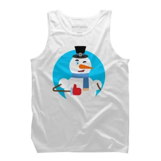 Men's Design By Humans Snowman thumbs up winks emoji. New Year and Christmas By Roplon Tank Top image {5}
