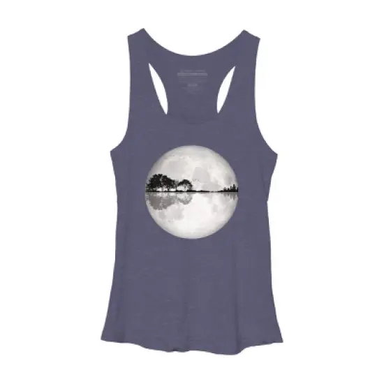 Women's Design By Humans Moonlight Nature Guitar II By Maryedenoa Racerback Tank Top image {11}