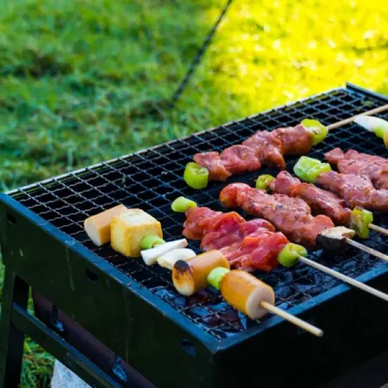 Unique Bargains 304 Stainless Steel Roasting Baking BBQ Grill Net 1 Pc image {4}