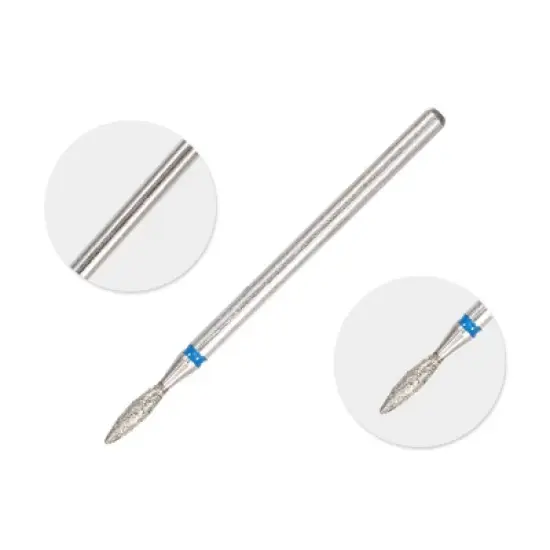 Unique Bargains Emery Nail Drill Bit Set for Acrylic Nails 3/32 Inch Nail Art Tools 44mm Length Blue 10 Pcs image {2}