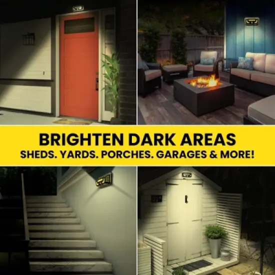 Bell + Howell Bionic Wall Lights Motion Activated Solar Powered Outdoor Security Lights image {6}