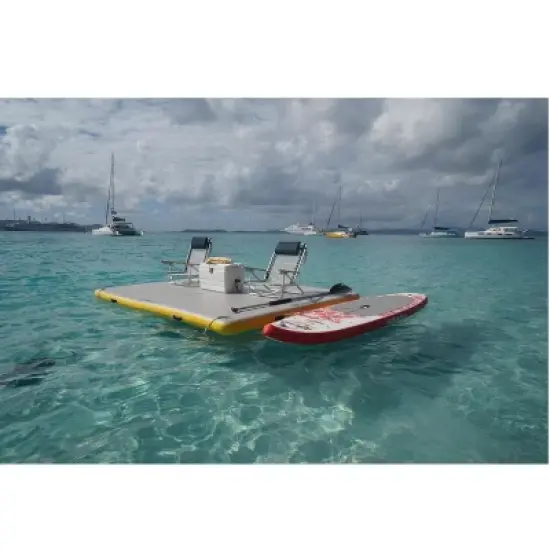 Swim Central Inflatable Dock Solstice Drop Stitch, 8-feet image {4}