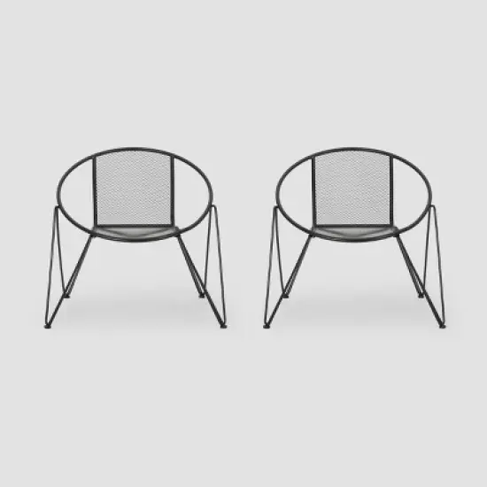 Georgia 2PK Iron Modern Club Chair - Christopher Knight Home
 image {5}