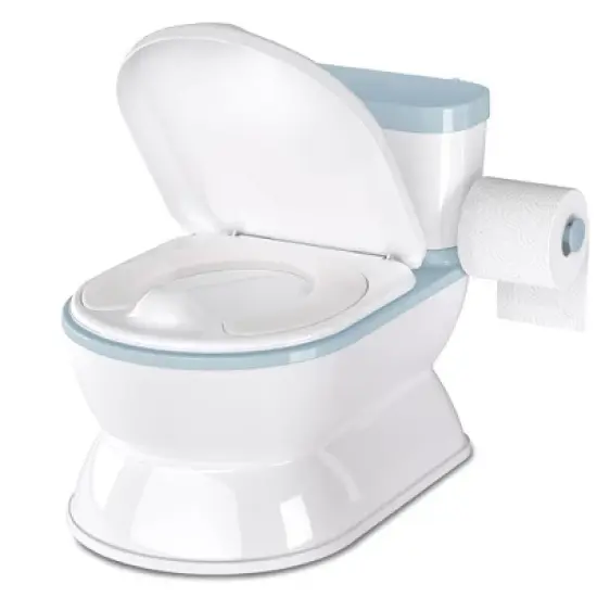 BabyBond 2-in-1 Toddler Potty Training Toilet - Large Chair & Detachable Seat for Boys & Girls 1-3 yrs - Flushing Sound, Wipes Storage, Blue image {8}