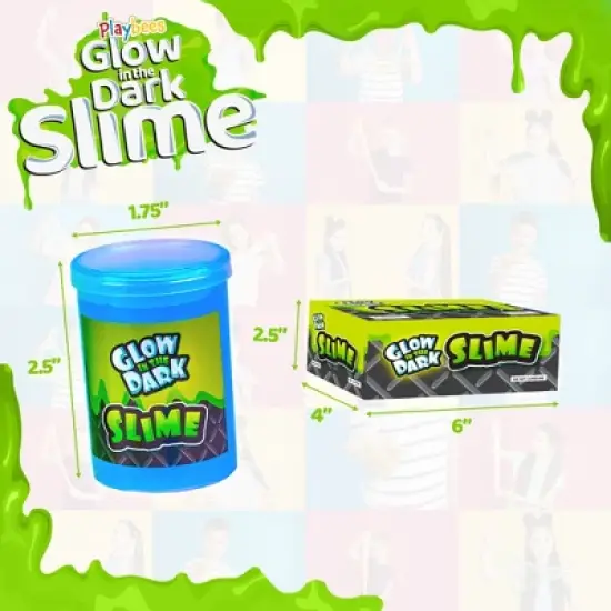 Playbees Glow in The Dark Slime - 6pk image {2}