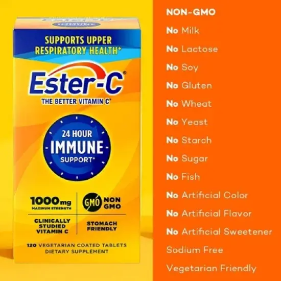 Ester-C Vitamin C, 1000 mg, Tablets - 120 Count image {2}