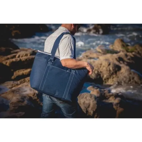 Picnic Time Tahoe 22qt Tote Cooler Bag - Navy Blue image {5}