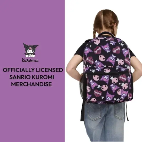 Hello Kitty Allover School Backpack - Hello Kitty, My Melody, Kuromi, Keroppi - Officially Licensed Hello Kitty School Bookbag image {6}