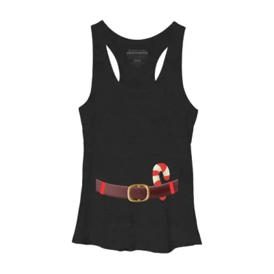 Women's Design By Humans Christmas Candy Cane Belt By BenX Racerback Tank Top image {3}