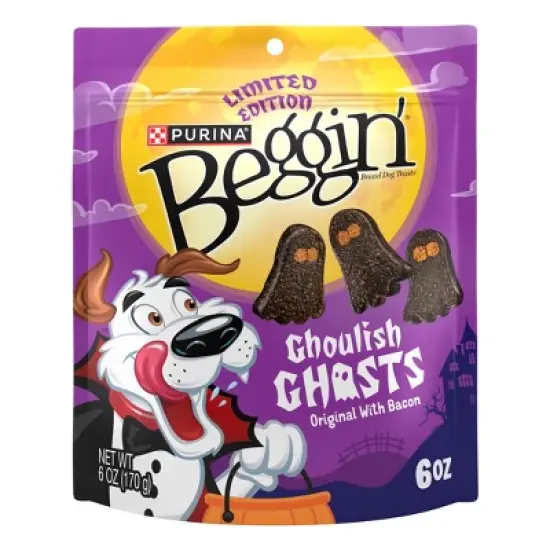 Beggin' Bacon Flavor Ghosts Strips Chewy Dog Treats - 6oz image {8}