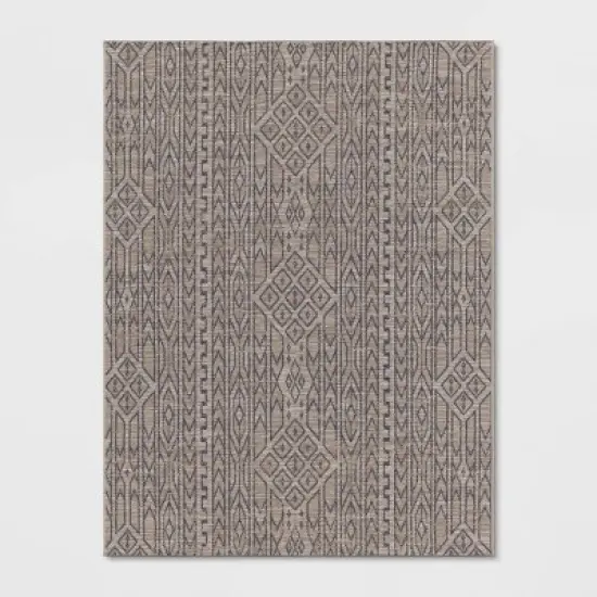 Outlined Geo Pattern Outdoor Rug Neutral - Threshold&trade; image {5}