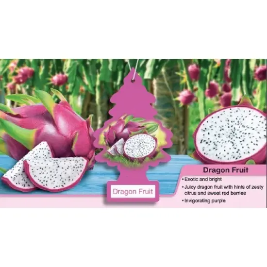 Little Trees 3pk Dragon Fruit Air Fresheners: Car Freshener, Disposable, Non-Powered, Purple, Paper, Keep Out of Reach of Children image {4}