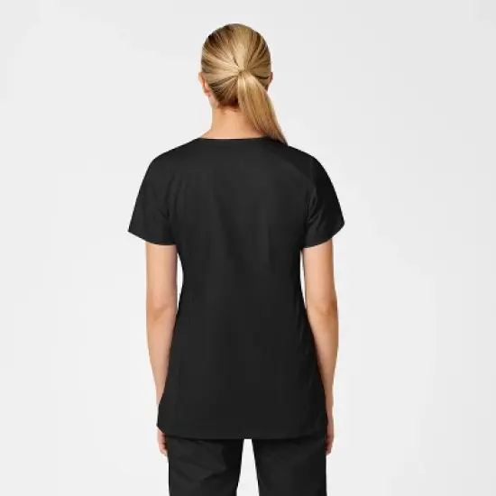Wink Maternity Mock Wrap Scrub Top image {1}
