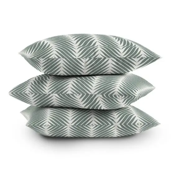 20"x20" Deny Designs Color Poems Palm Leaf Outdoor Throw Pillow: Abstract Design, Square Shape, Polyester Fill image {3}