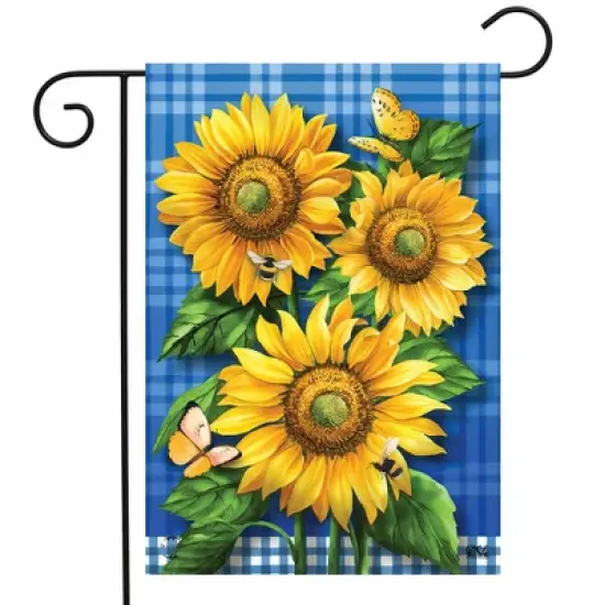 Briarwood Lane Summer Garden Flag 12x18 For Outdoor Blue Sunflowers For Summer Garden Flag Flags For Outside image {1}