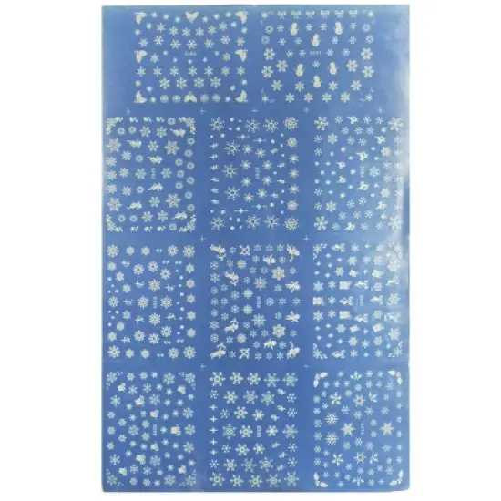 Wrapables Fingernail Tattoo Nail Art Water Nail Tattoos Water Transfer Slide Tattoos Nail Decals, Snowflakes (11 Designs/Over 500 Nail Tattoos) image {1}
