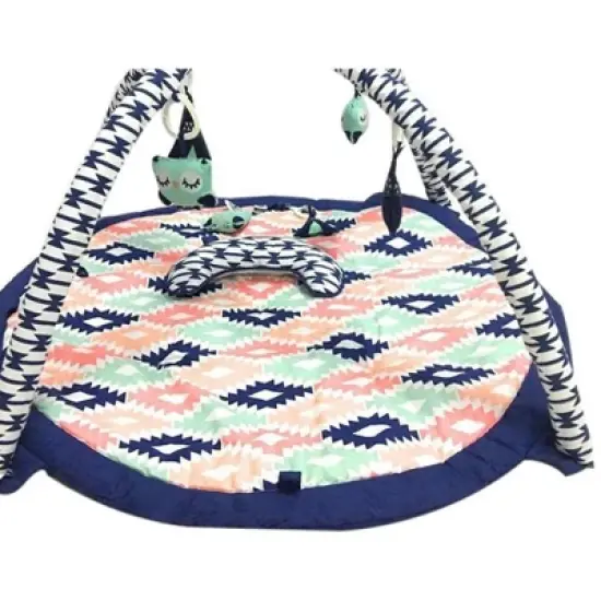 Bacati - Baby Activity Gyms & Playmats (Aztec Design/Print Coral/Mint/Navy) image {3}
