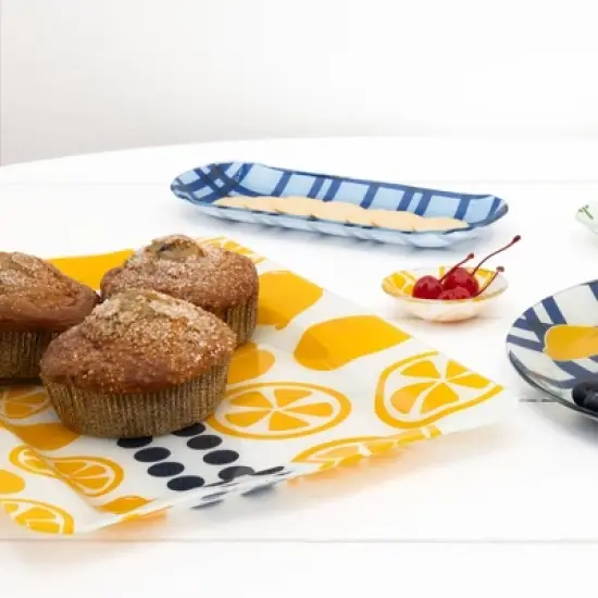 Pavilion Gift Company - Lemons - 16.75" x 11" Glass Serving Tray - Serving Trays image {2}