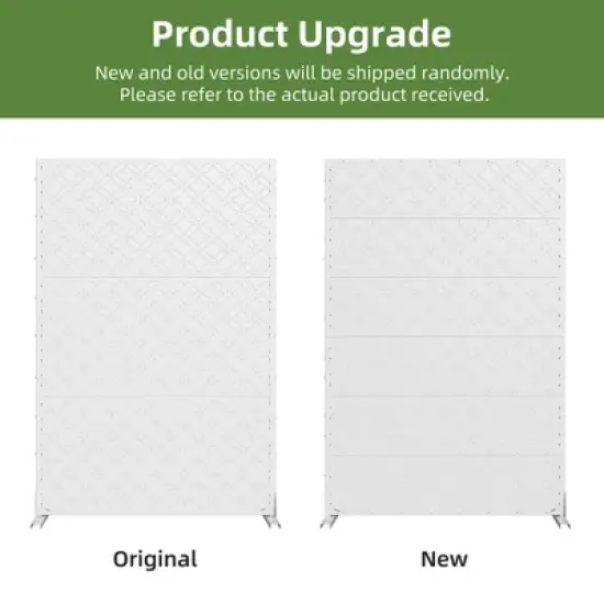 72" H&times;47"W Dovelina White Metal Planter Box with Trellis Privacy Screen for Caf&eacute; Patio,Garden & Balconies image {3}