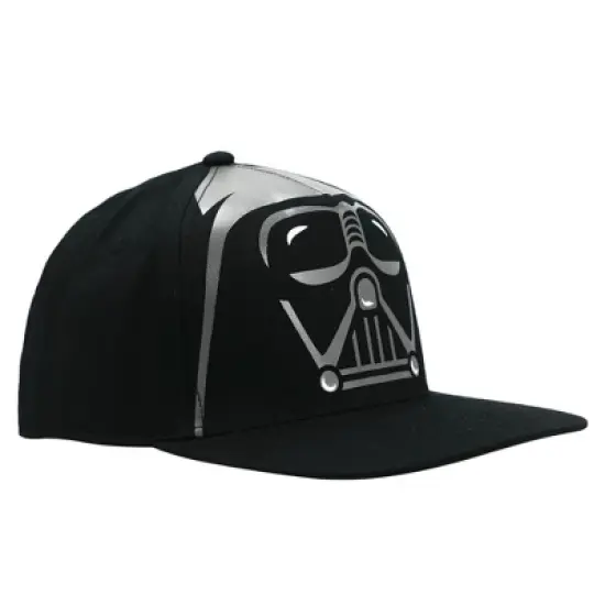 Star Wars Darth Vader Character Printed Crown Youth Black Snapback Cap image {2}