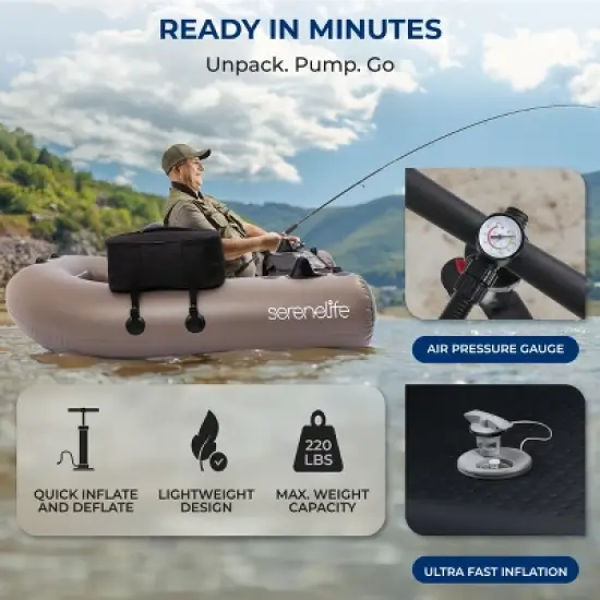 Inflatable Fishing Boat with Adjustable Seats for Relaxing on Water, High-Quality PVC, Durable and Lightweight image {4}